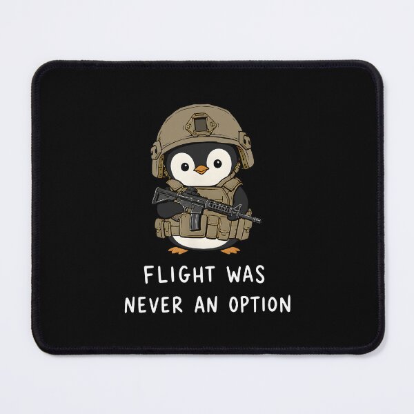 Item preview, Flight Was Never An Option Funny Tactical Penguin Military Meme designed and sold by ajifujpost.