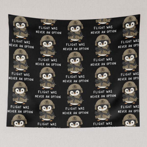 Item preview, Flight Was Never An Option Funny Tactical Penguin Military Meme designed and sold by ajifujpost.