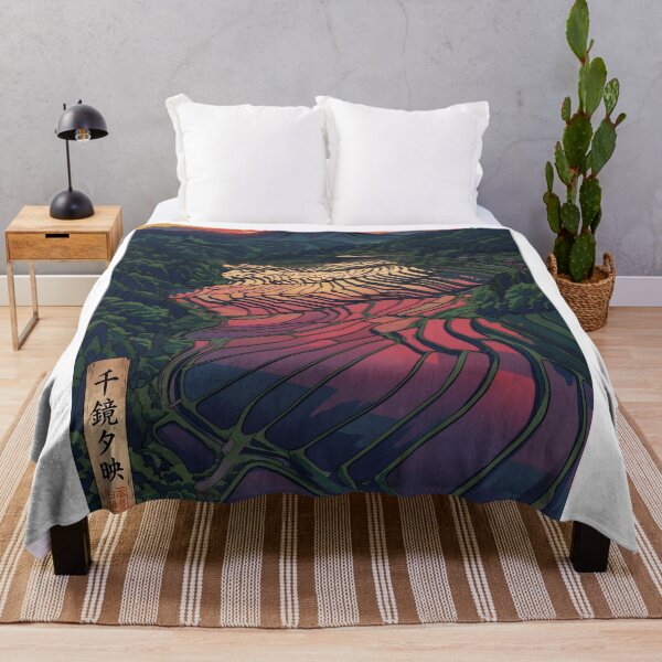 Item preview, Ukiyo-e Tanada Sunset Water Mirrors designed and sold by conohitoAI-ArtGallery.