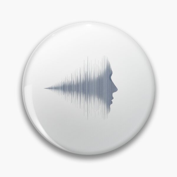 Item preview, Minimalist Soundwave Human Face Profile Art designed and sold by ByKayaPrints.