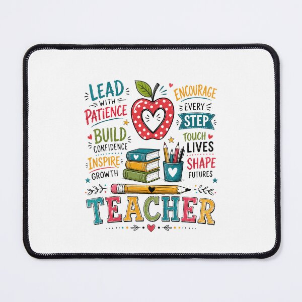 Item preview, Lead With Patience Build Confidence Inspire Growth Encourage Every Step Touch Lives Shape Futures Teacher designed and sold by SkeletonsDanger.