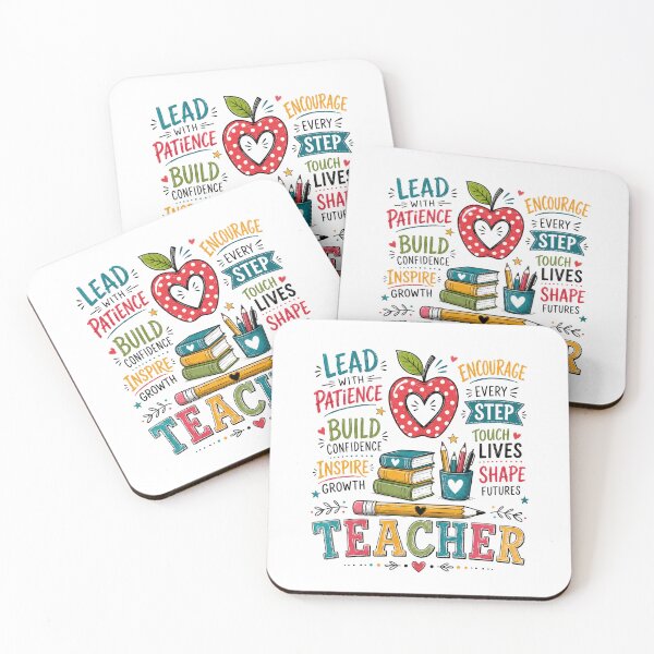Item preview, Lead With Patience Build Confidence Inspire Growth Encourage Every Step Touch Lives Shape Futures Teacher designed and sold by SkeletonsDanger.