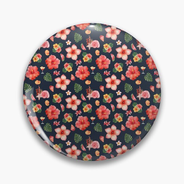 Item preview, Tropical Watercolor Hibiscus Floral Seamless Pattern designed and sold by Chromaovo.