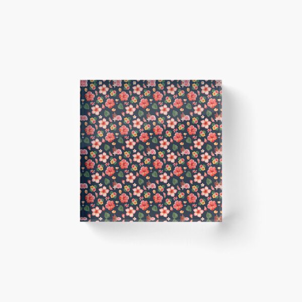 Item preview, Tropical Watercolor Hibiscus Floral Seamless Pattern designed and sold by Chromaovo.