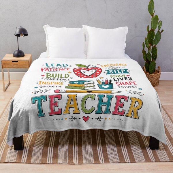 Item preview, Lead With Patience Build Confidence Inspire Growth Encourage Every Step Touch Lives Shape Futures Teacher designed and sold by SkeletonsDanger.
