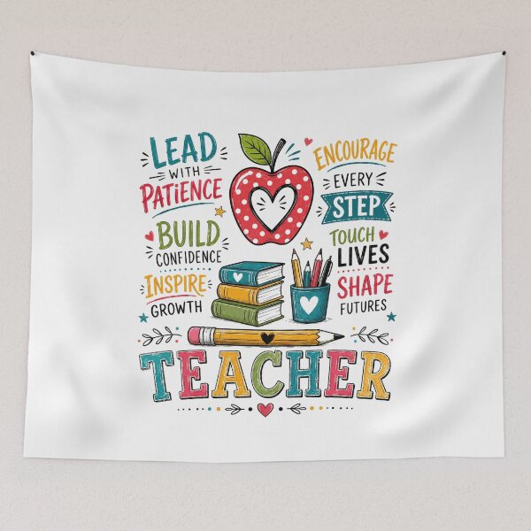Item preview, Lead With Patience Build Confidence Inspire Growth Encourage Every Step Touch Lives Shape Futures Teacher designed and sold by SkeletonsDanger.