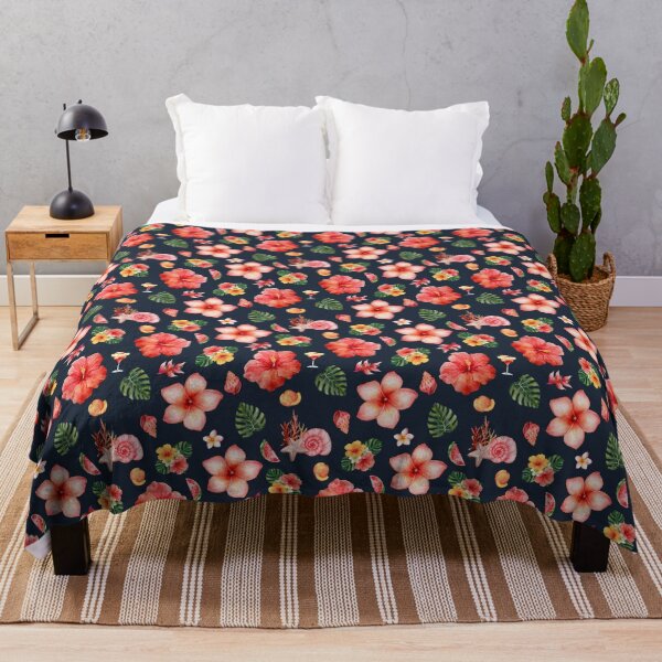Item preview, Tropical Watercolor Hibiscus Floral Seamless Pattern designed and sold by Chromaovo.