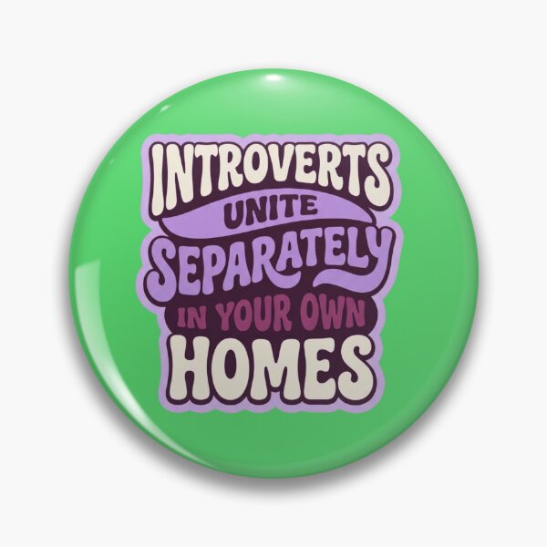 Item preview, Introverts Unite Separately Funny Groovy Sticker designed and sold by HAPPY HARBOR DESIGN .
