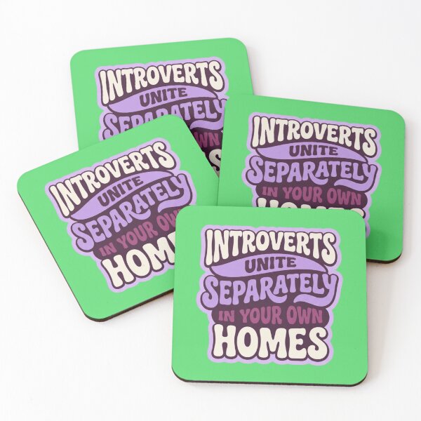 Item preview, Introverts Unite Separately Funny Groovy Sticker designed and sold by HAPPY HARBOR DESIGN .