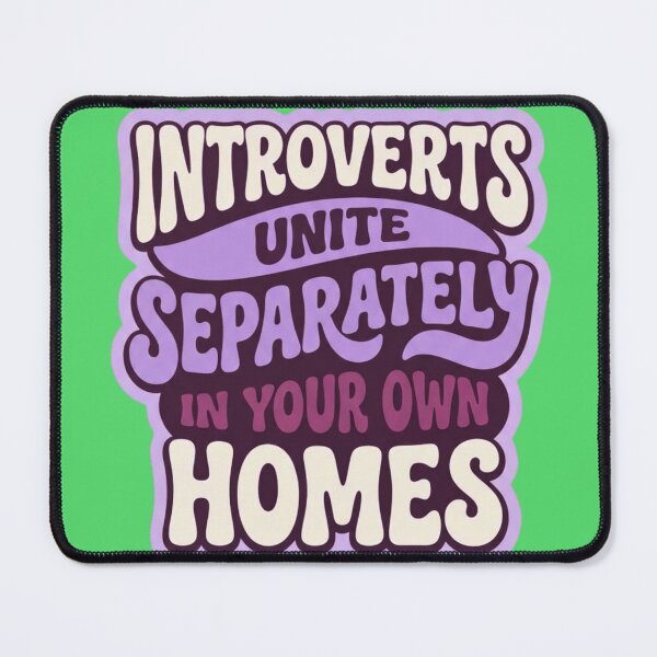 Item preview, Introverts Unite Separately Funny Groovy Sticker designed and sold by HAPPY HARBOR DESIGN .