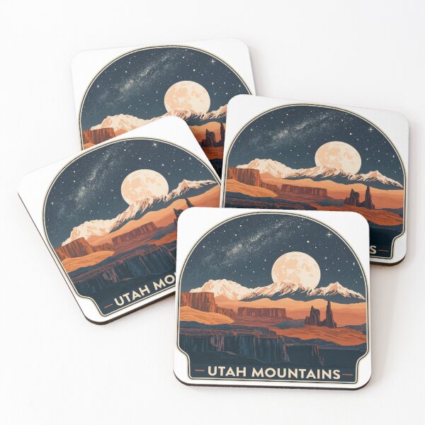 Item preview, Utah Mountains Minimalist Night Sky Milky Way Red Rock designed and sold by JIGUWORLD.