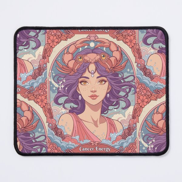 Item preview, Cancer Zodiac Goddess Anime Art | Cancer Energy Celestial Ocean Astrology Illustration | Crab Queen Fantasy Girl | Horoscope Wall Art | Cancer Birthday Gift | Art Nouveau Decor designed and sold by RSDigitalPrintDesign.