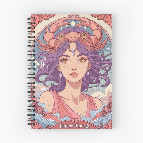 Item preview, Cancer Zodiac Goddess Anime Art | Cancer Energy Celestial Ocean Astrology Illustration | Crab Queen Fantasy Girl | Horoscope Wall Art | Cancer Birthday Gift | Art Nouveau Decor designed and sold by RSDigitalPrintDesign.