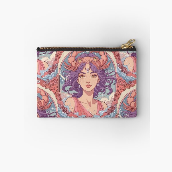 Item preview, Cancer Zodiac Goddess Anime Art | Cancer Energy Celestial Ocean Astrology Illustration | Crab Queen Fantasy Girl | Horoscope Wall Art | Cancer Birthday Gift | Art Nouveau Decor designed and sold by RSDigitalPrintDesign.