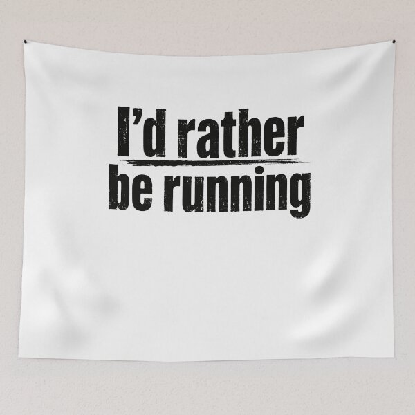 Item preview, I'd Rather Be Running Runner Jogger Marathon Fitness Enthusiast designed and sold by SkeletonsDanger.