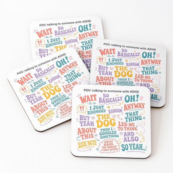 Item preview, POV Talking To Someone With ADHD Funny Chaotic Thoughts Design designed and sold by lenalenspod.