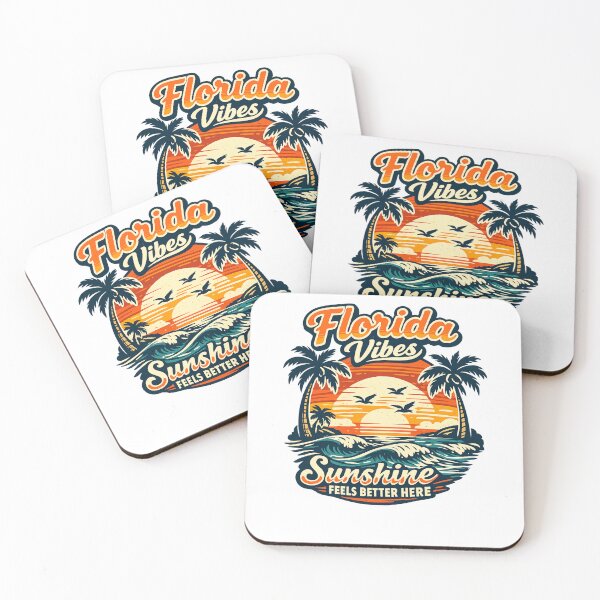 Aperçu de l'œuvre Sunshine Feels Better Here Florida Vibes créée et vendue par DPBTees70.