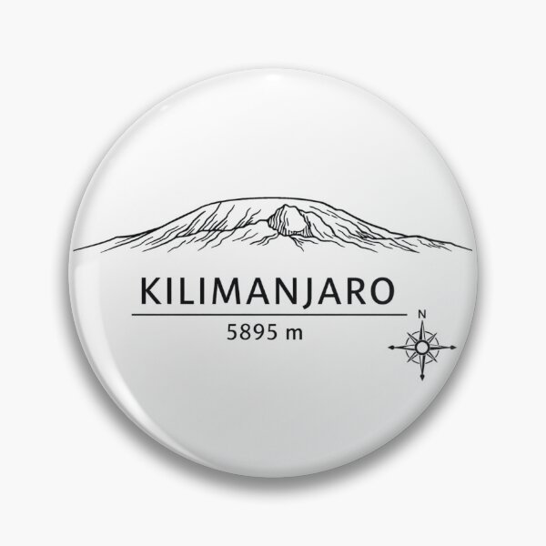Item preview, Seven Summits Africa – Kilimanjaro 5895 m Minimalist Line Art Design designed and sold by GabeMountainArt.