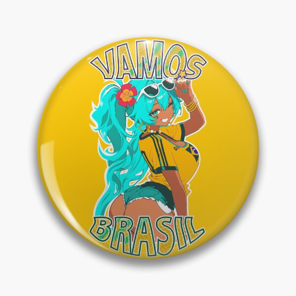 Item preview, Vamos Brasil Brasil Miku Anime Aficionado al Fútbol MikaseSanAiWaifus designed and sold by MikaseSan.