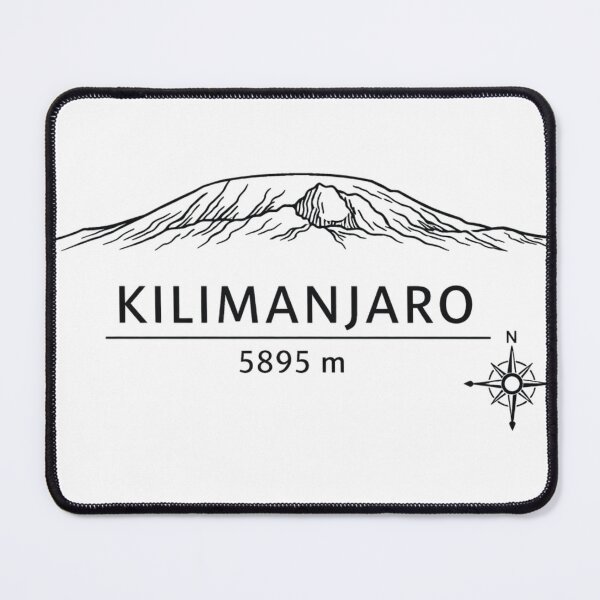 Item preview, Seven Summits Africa – Kilimanjaro 5895 m Minimalist Line Art Design designed and sold by GabeMountainArt.