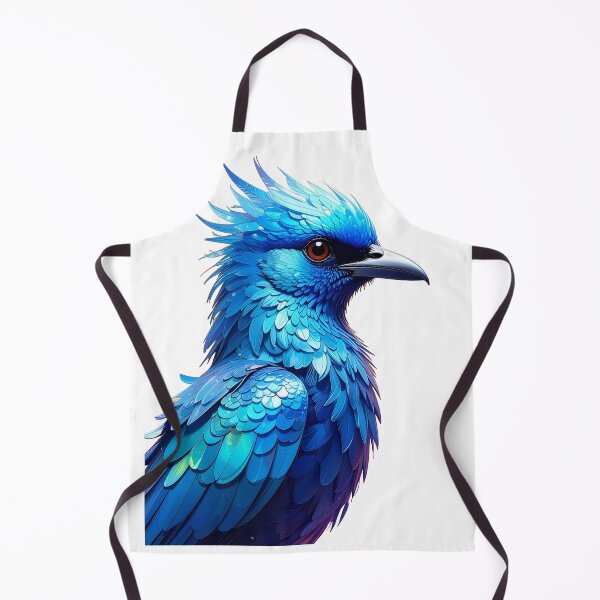 Item preview, Crested blue bird fierce fantasy feathers vivid design tee for bird lovers and fantasy fans designed and sold by icemanphotos.