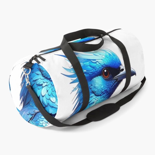 Item preview, Crested blue bird fierce fantasy feathers vivid design tee for bird lovers and fantasy fans designed and sold by icemanphotos.