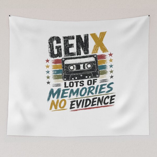 Item preview, Gen X Lots Of Memories No Evidence GenXer 80s 90s Nostalgia Cassette Retro designed and sold by SkeletonsDanger.
