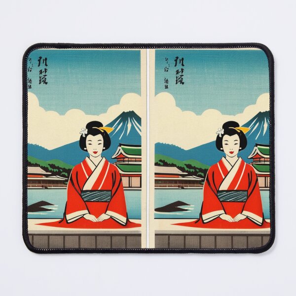 Item preview, Art - Traditional Japanese Print, Life Scene and Mount Fuji designed and sold by Beat-It.