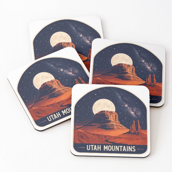 Item preview, Utah Mountains Minimalist Night Sky Milky Way Red Rock  designed and sold by JIGUWORLD.