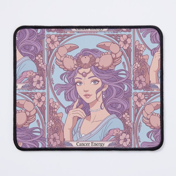 Item preview, Cancer Zodiac Goddess Art | Cancer Energy Celestial Astrology Illustration | Pastel Anime Fantasy Girl | Crab Zodiac Sign | Art Nouveau Horoscope Wall Art | Cancer Birthday Gift designed and sold by RSDigitalPrintDesign.