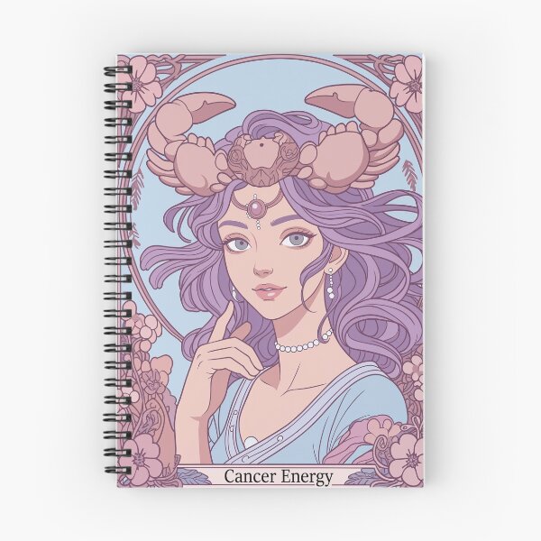 Item preview, Cancer Zodiac Goddess Art | Cancer Energy Celestial Astrology Illustration | Pastel Anime Fantasy Girl | Crab Zodiac Sign | Art Nouveau Horoscope Wall Art | Cancer Birthday Gift designed and sold by RSDigitalPrintDesign.