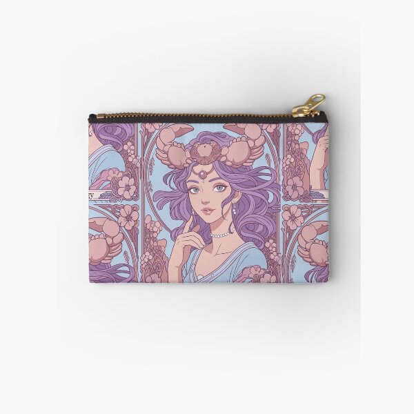Item preview, Cancer Zodiac Goddess Art | Cancer Energy Celestial Astrology Illustration | Pastel Anime Fantasy Girl | Crab Zodiac Sign | Art Nouveau Horoscope Wall Art | Cancer Birthday Gift designed and sold by RSDigitalPrintDesign.