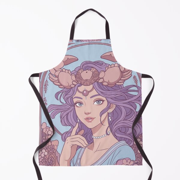 Item preview, Cancer Zodiac Goddess Art | Cancer Energy Celestial Astrology Illustration | Pastel Anime Fantasy Girl | Crab Zodiac Sign | Art Nouveau Horoscope Wall Art | Cancer Birthday Gift designed and sold by RSDigitalPrintDesign.