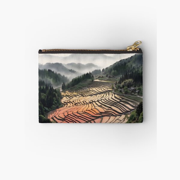 Item preview, Sumi-e Tanada Sunset Water Mirrors designed and sold by conohitoAI-ArtGallery.