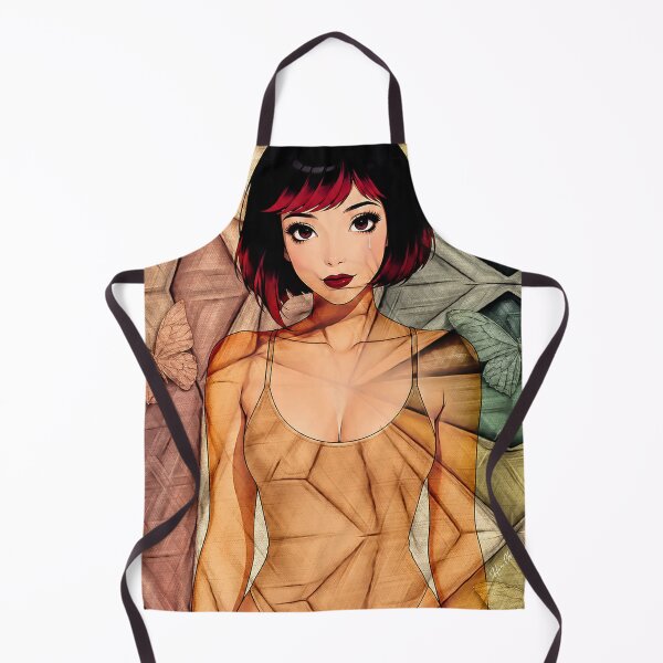 Item preview, Melancholy Butterfly - Geometric Anime Girl Illustration designed and sold by Hen-C-Art.