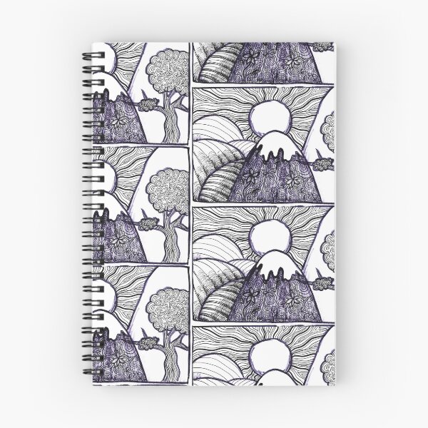 Item preview, Sketch Sunny Hillsides Black Blue Markers designed and sold by BOKEbyTC.