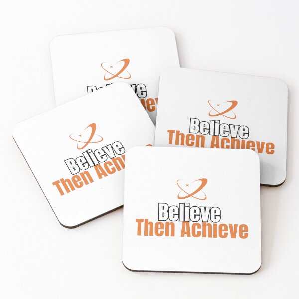 Item preview, Believe Then Achieve – Minimalist Motivational Typography Design designed and sold by Hayir Design.