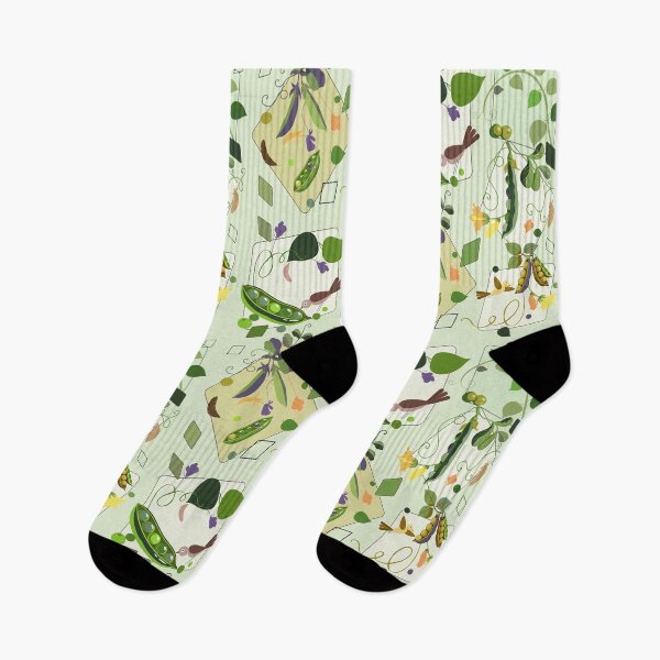Item preview, First Pick Sweet Pea Kitchen Garden Geometric Pattern designed and sold by Vibria Pattern Studio.