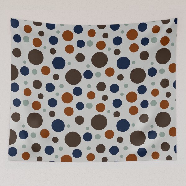 Item preview, Modern Earth Tone Circle Pattern | Seamless Geometric Polka Dot Design in Brown, Navy & Sage Green designed and sold by ViviNyks.