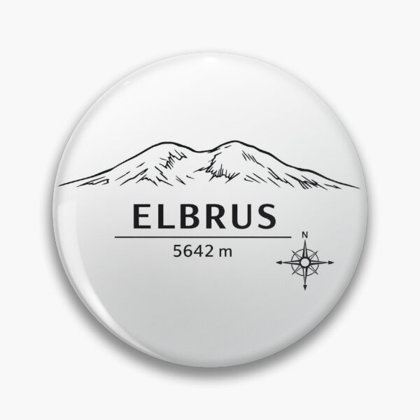 Item preview, Seven Summits Europe – Elbrus 5642 m Minimalist Line Art Design designed and sold by GabeMountainArt.