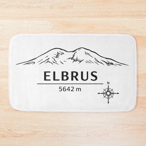 Item preview, Seven Summits Europe – Elbrus 5642 m Minimalist Line Art Design designed and sold by GabeMountainArt.