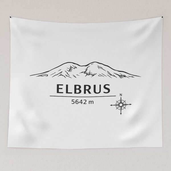 Item preview, Seven Summits Europe – Elbrus 5642 m Minimalist Line Art Design designed and sold by Gabe1983.