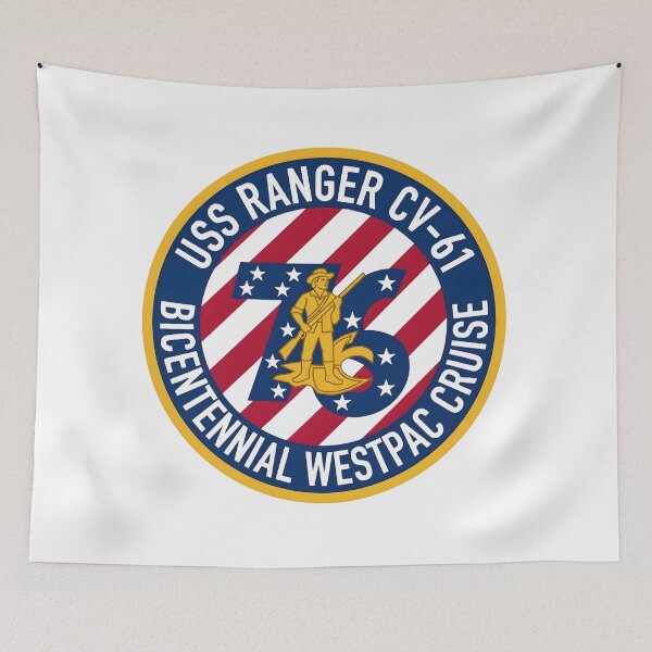 Item preview, USS Ranger CV-61 1976 Bicentennial WESTPAC Cruise Patch designed and sold by CharlieDesings.