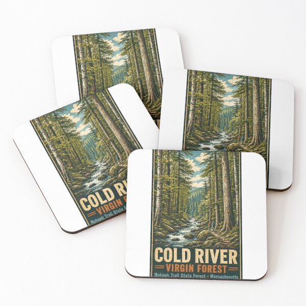 Item preview, Cold River Virgin Forest Massachusetts Vintage Design designed and sold by Past in Threads.