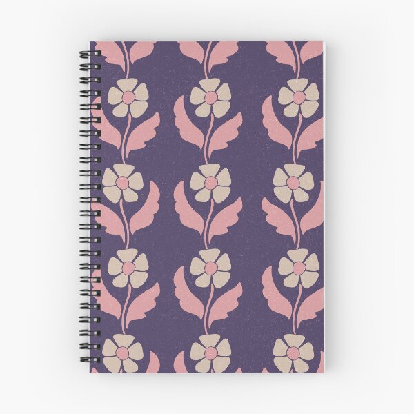 Item preview, Large Retro Scandinavian Folk Floral Deep Plum Botanical Pattern designed and sold by DColourMuse.