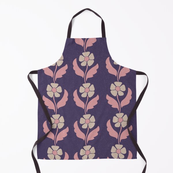 Item preview, Large Retro Scandinavian Folk Floral Deep Plum Botanical Pattern designed and sold by DColourMuse.