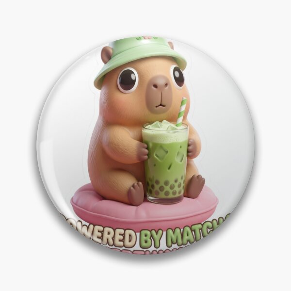 Item preview,   Overthinking Matcha Capybara designed and sold by mo-carnival.