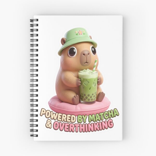 Item preview,   Overthinking Matcha Capybara designed and sold by mo-carnival.
