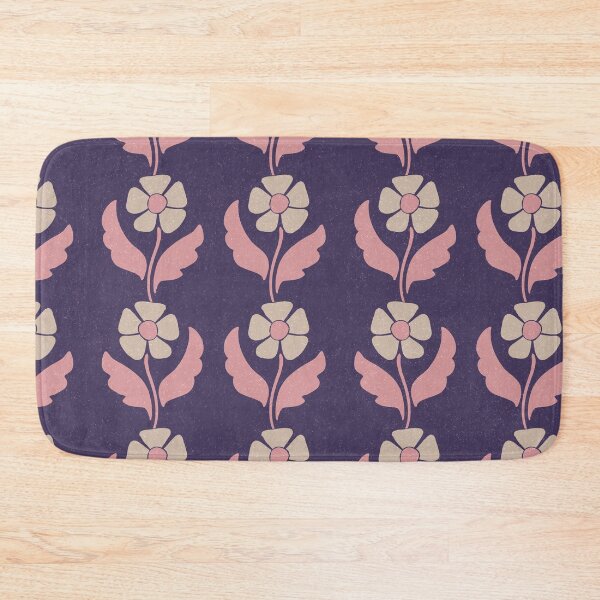 Item preview, Large Retro Scandinavian Folk Floral Deep Plum Botanical Pattern designed and sold by DColourMuse.