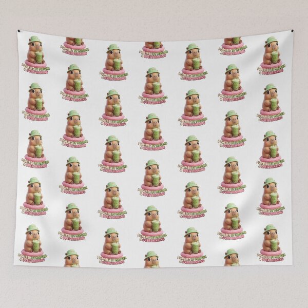 Item preview,   Overthinking Matcha Capybara designed and sold by mo-carnival.